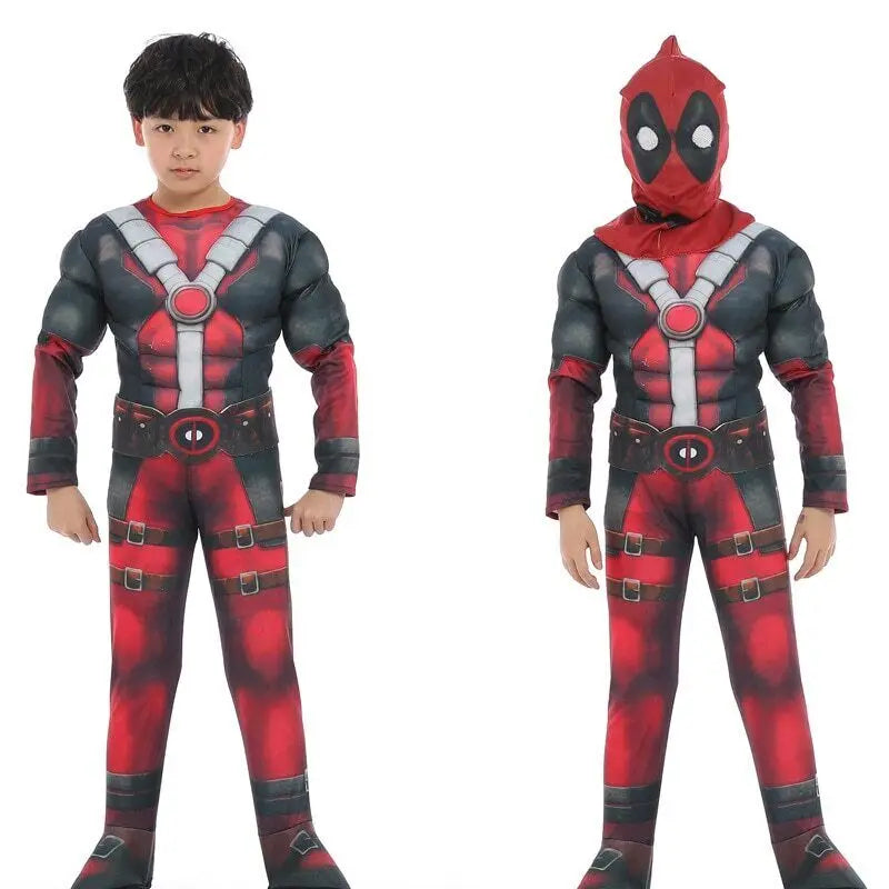 Child Movie Luxury Mask Jumpsuit Wolverine Cosplay Costume Halloween Christmas Kids New Year Costume Superhero Fantasy props
