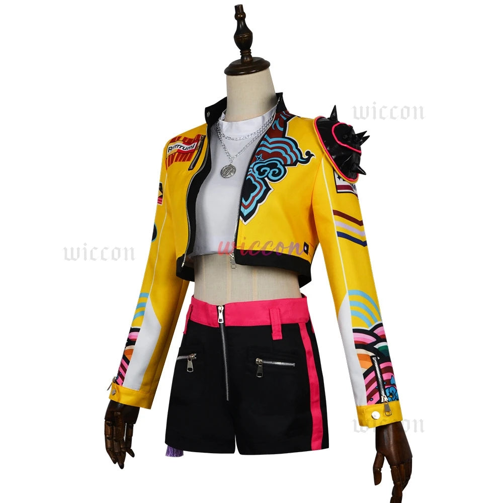 2025 Demon Hunters Huntrix Rumi Cosplay Costume | KPOP Group Stage Halloween Party Outfit for Women