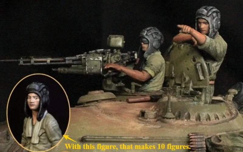 1/35 Scale Vietnam War NVA Tank Rider Figures – 10 Unpainted Resin Model Kit (No Tank) - R Supply Store