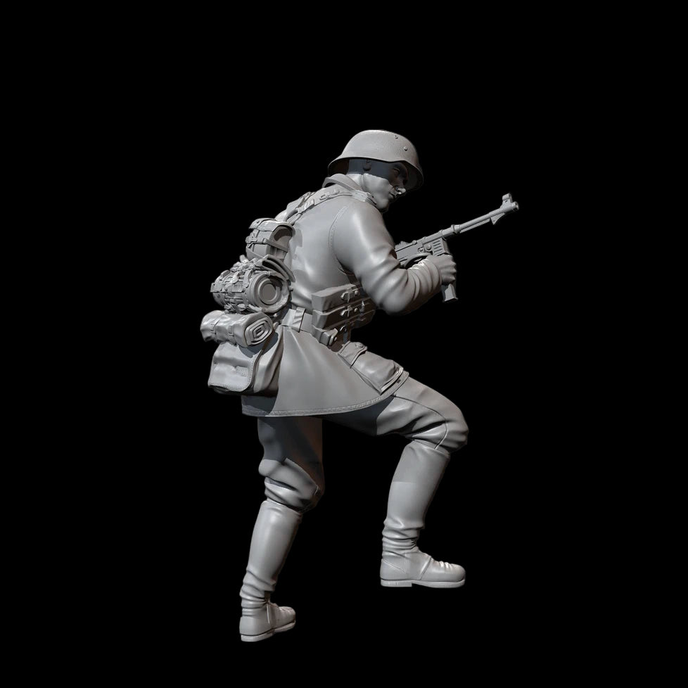 1/35 Scale WWII German Infantry SMG Gunner Resin Figure Kit - Urban Combat Miniature