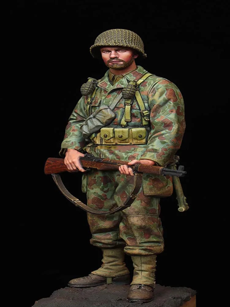 Unpainted Kit 1/16 US Infantry Normandy soldier figure Historical Resin Figure miniature garage kit - R Supply Store