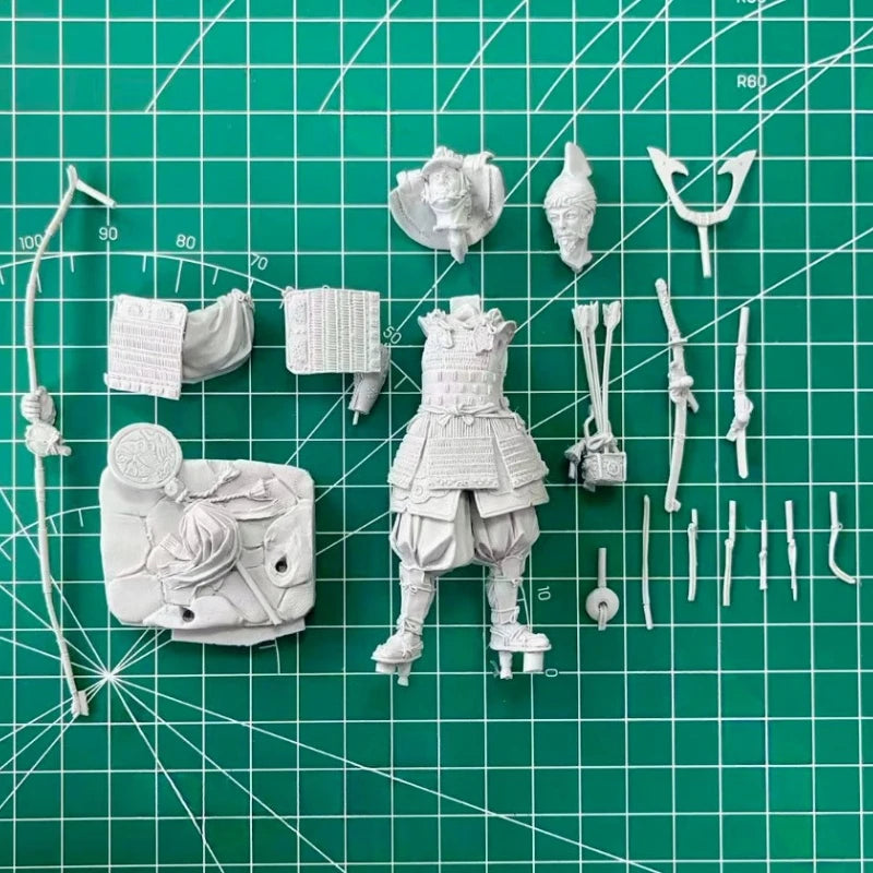 1/24 Scale 75mm Die-Cast Resin Figure Model Kit Ancient Japanese Samurai Hobby Miniature Toys Unassembled Unpainted DIY Diorama - R Supply Store
