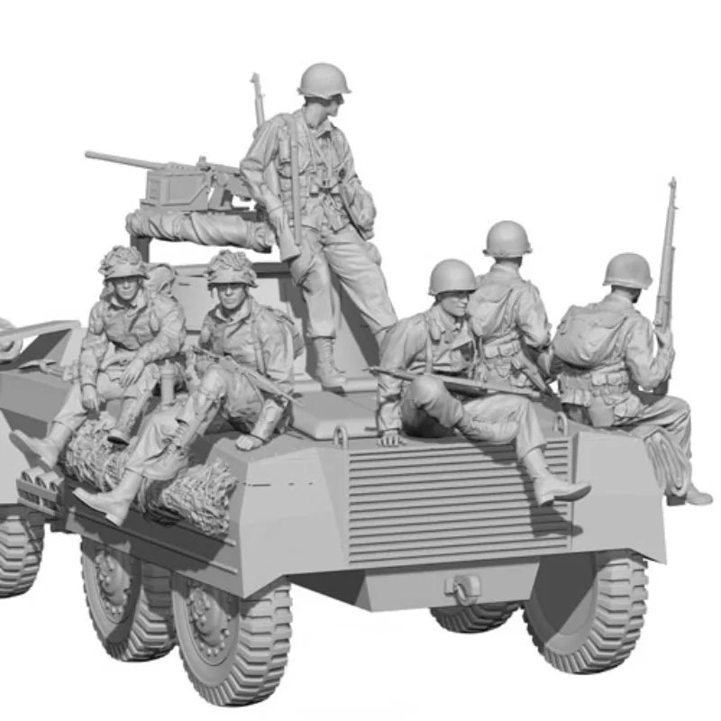 1/35 US Soldier & Tank Rider Resin Set (6 Figures) | Military Diorama Kit - R Supply Store