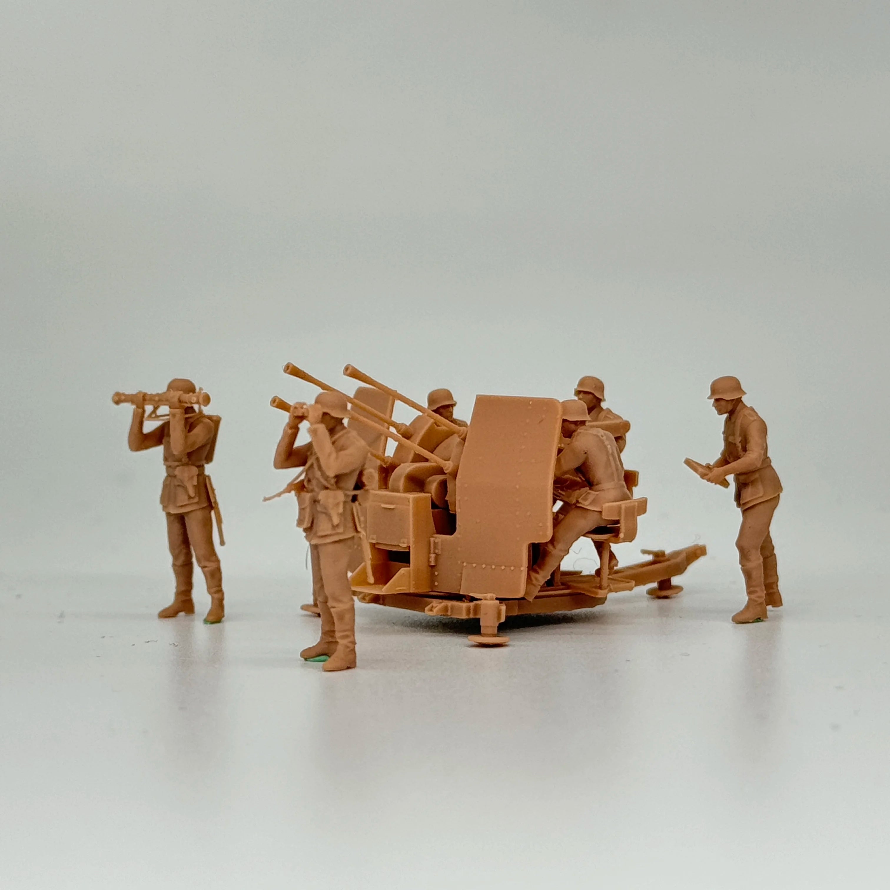 1/72 Scale WWII German Army Flak 38 Anti-Aircraft Gun & 6 Crew Figures | R-Supply Store