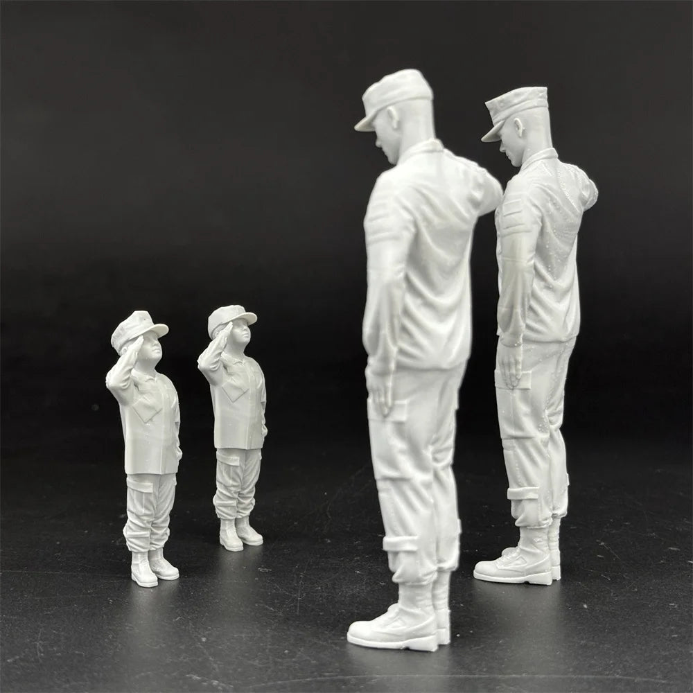 1/16 & 1/35 Scale Modern US Army Soldier Father and Children - 4 Figure Set | R-Supply Store