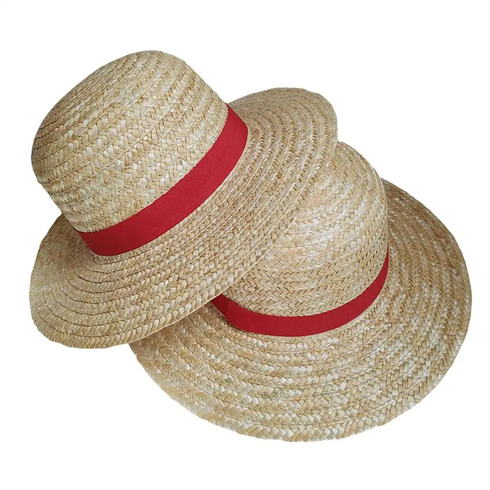 Straw Hat Anime Cosplay Prop Luffy Cap Role Play Summer Strawhats Stage Performance Accessories Adult Unisex Sunshade Hat