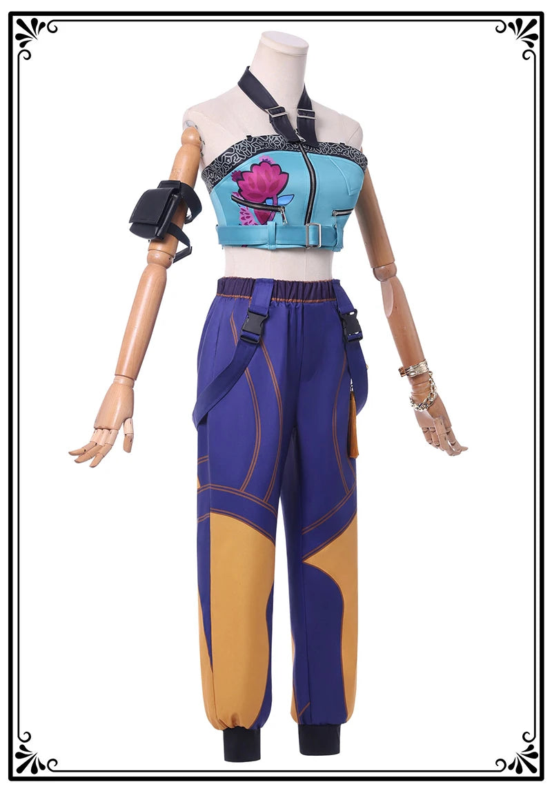Zoey Cosplay Costume with Wig | Women & Girls Halloween, Comic-Con & Party Outfit