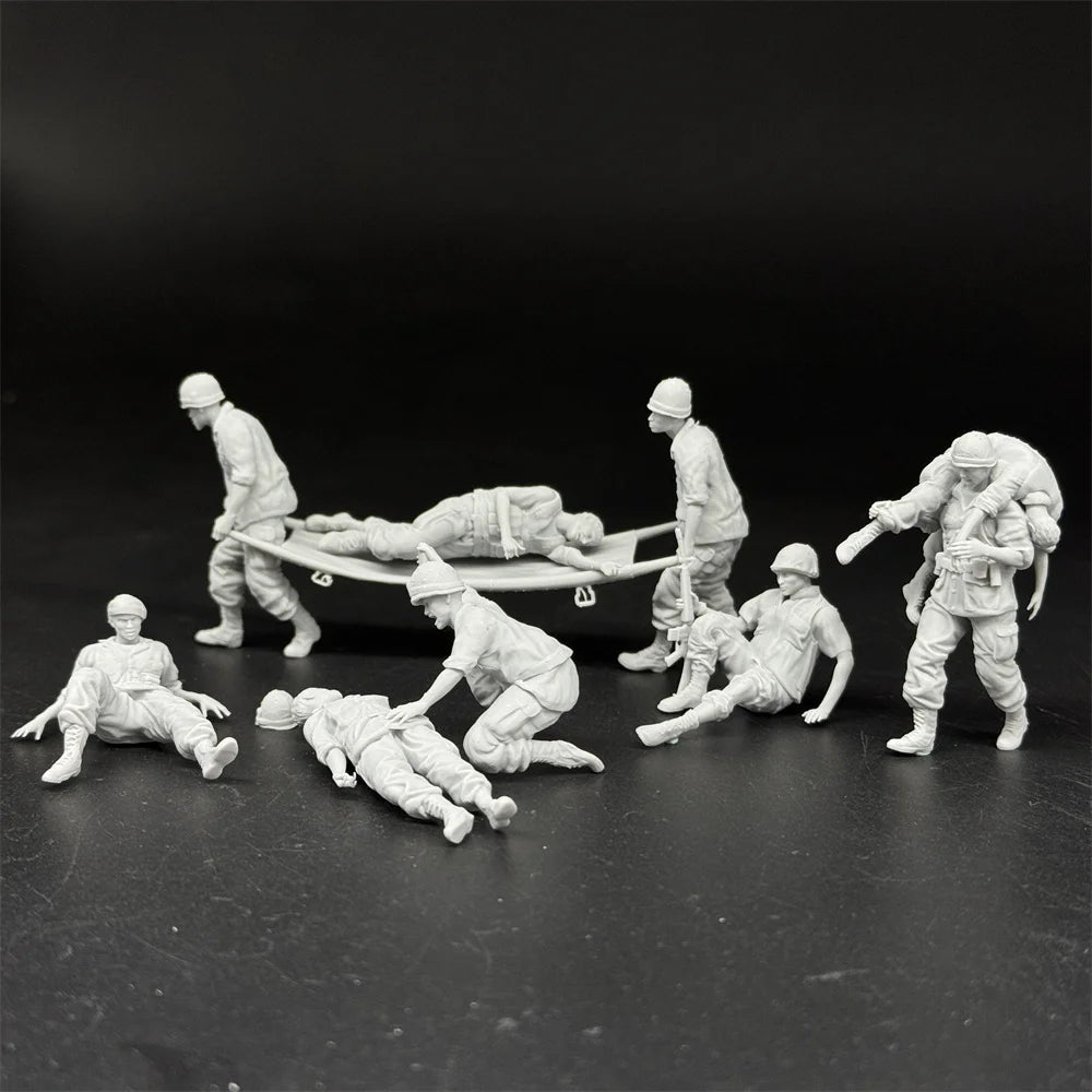 1/35 US Military Vietnam Rescue Figure Set | Stretcher & Medics Kit