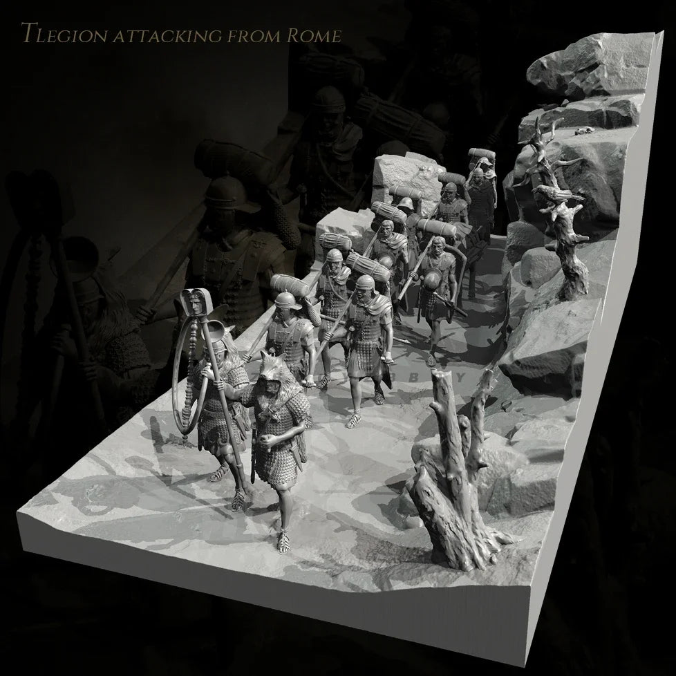 1/35 Roman Legion Attacking Diorama Resin Kit | Historical Miniature 38mm & 50mm