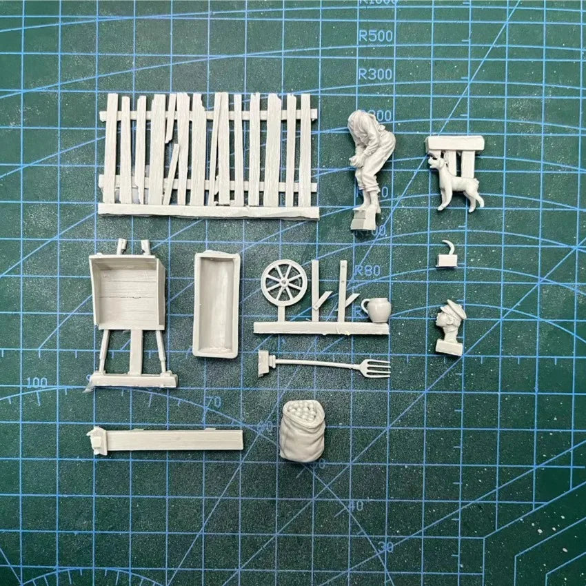 1/35 Scale European Country Boy & Accessories | Resin Figure Model Kit Unassembled Unpainted Historical Miniature - R Supply Store