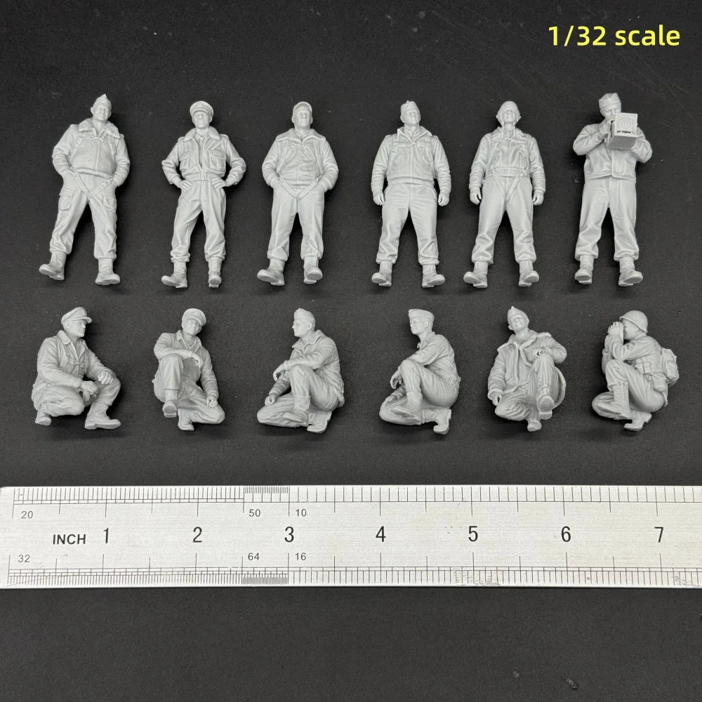 1/32 & 1/35 Scale WWII US Army Crew & Battlefield Photographer - 12 Figure Set | R-Supply Store