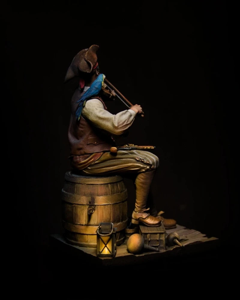 1/24 Scale Die-Cast Resin Figure Model Kit Pirate Playing The Violin Hobby Miniature Toys Unassembled and Unpainted DIY Diorama - R Supply Store