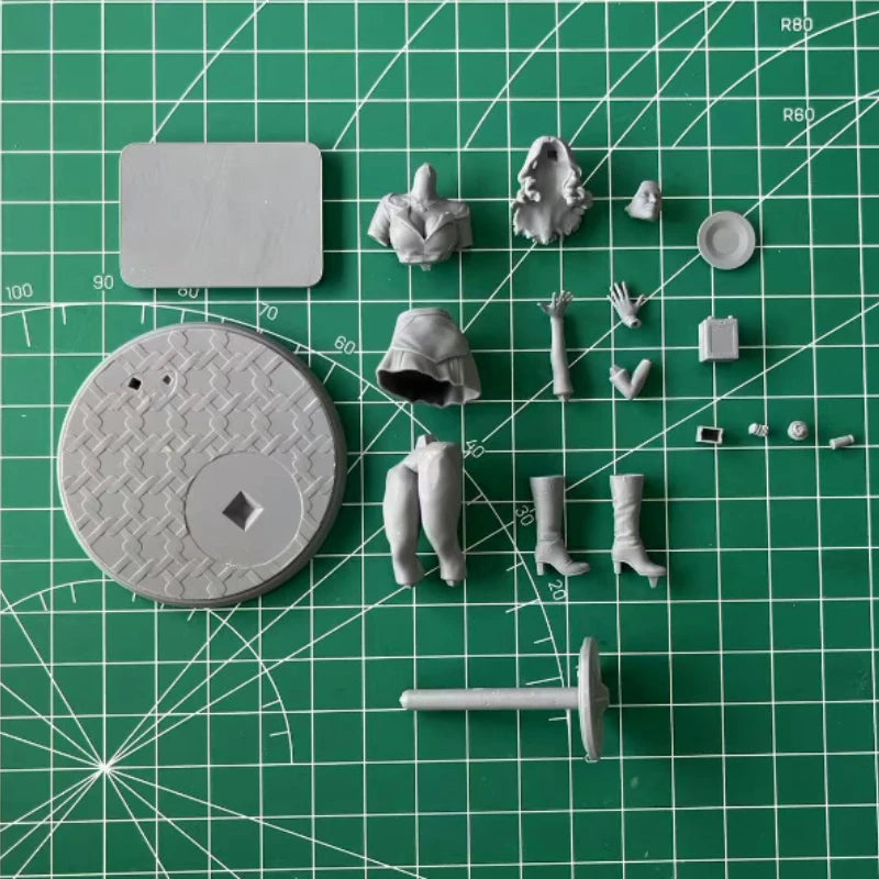 1/24 Scale Resin Figure Model Kit | Waitress Max Diecast Diorama Unassembled Unpainted Hobby Miniature - R Supply Store