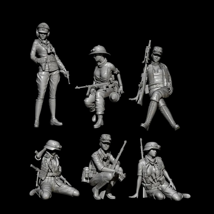 1/35 Scale Women in World War II: Panzerkampfwagen IV Crew | Resin Model Collection