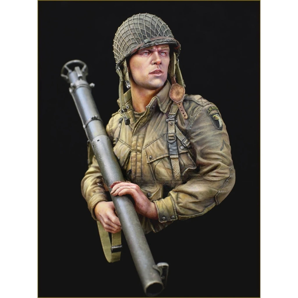 1/10 resin unpainted model kit, bust US 101st Airborne Division equipped with bazooka Unassembled and unpainted GK