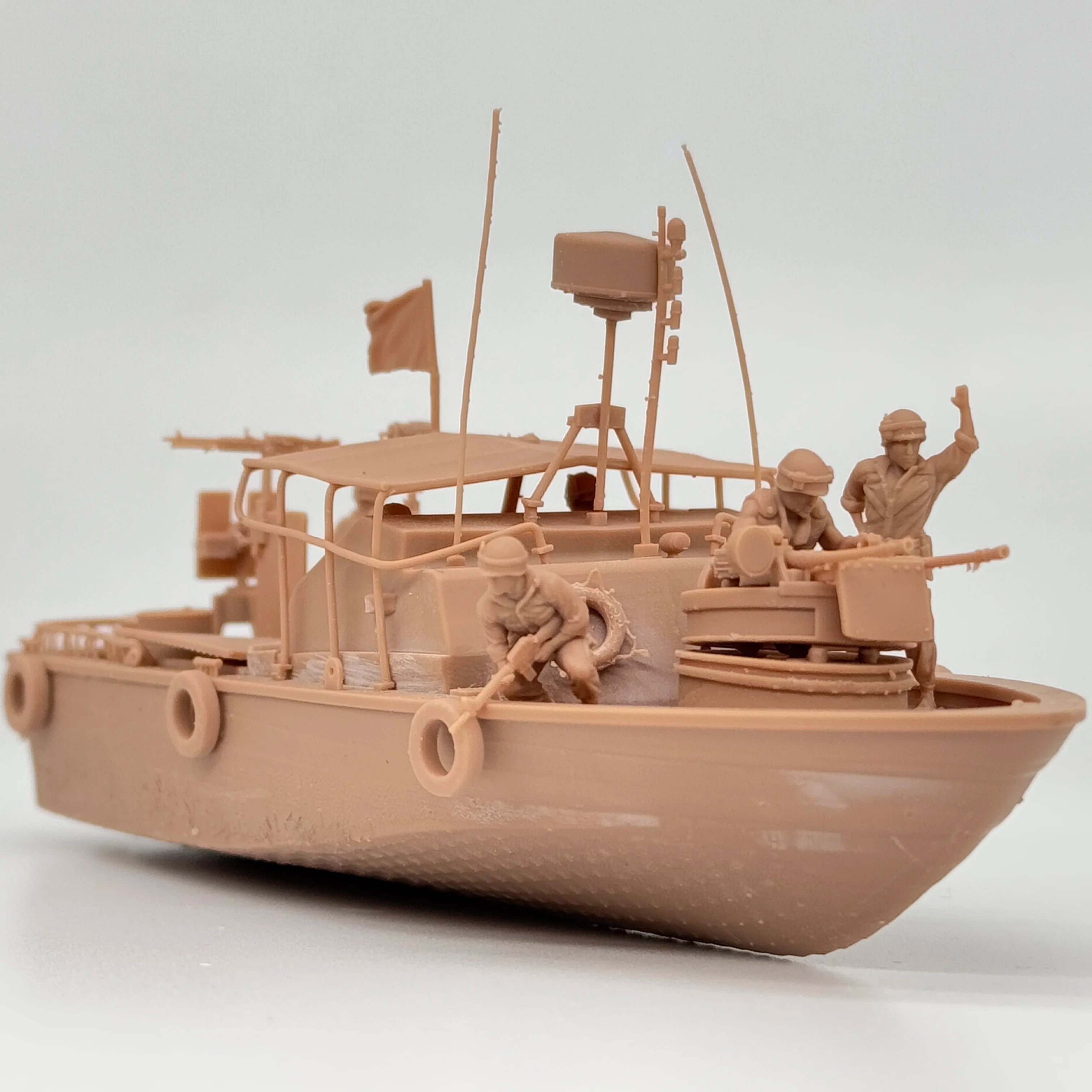 1/72 Scale US Navy PBR 31 Mk.II Patrol Boat & Crew Resin Model Kit (6 Figures) - Vietnam Riverine Warfare