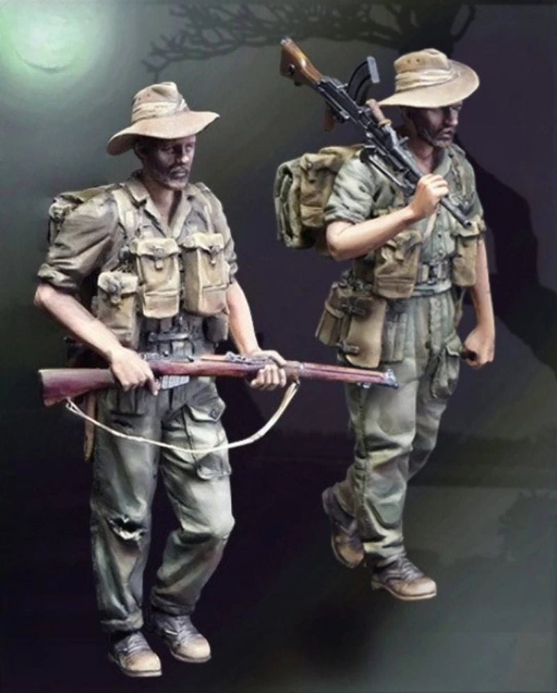 1/35 Scale WWII British Special Forces Figures Resin Model Kit - Unassembled & Unpainted