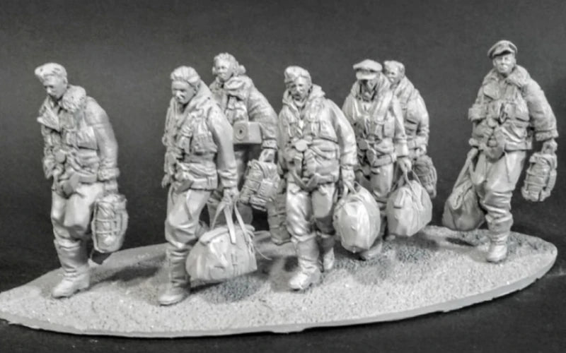 1/32 WWII Bomber Crew Resin Set (7 Figures) | Die-Cast Aviation Model - R Supply Store