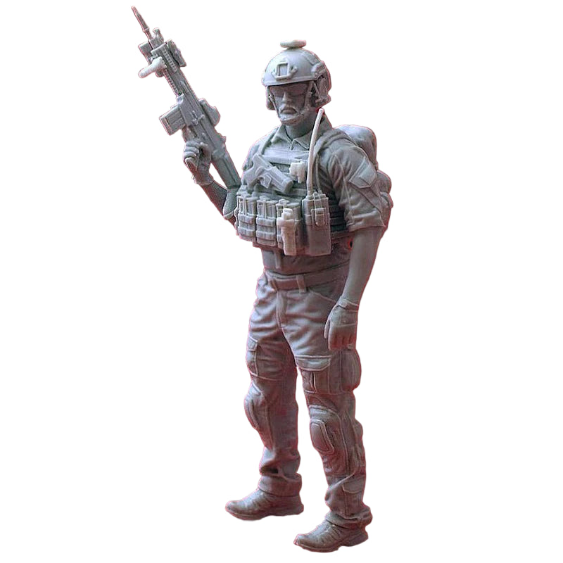 1/16 Scale Modern Infantry / Contractor Resin Figure - Tactical Loadout Model Kit