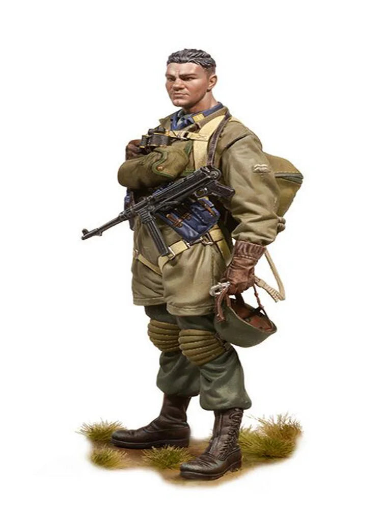 1/16 Scale (120mm) WWII Allied Paratrooper Resin Figure - Airborne Jumper Model Kit