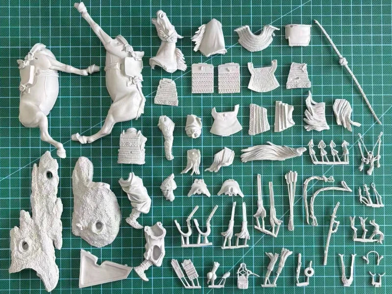 1/20 Scale Resin Figure Model Kit | Mounted Samurai Warrior 90mm Diecast Unassembled Unpainted Diorama - R Supply Store