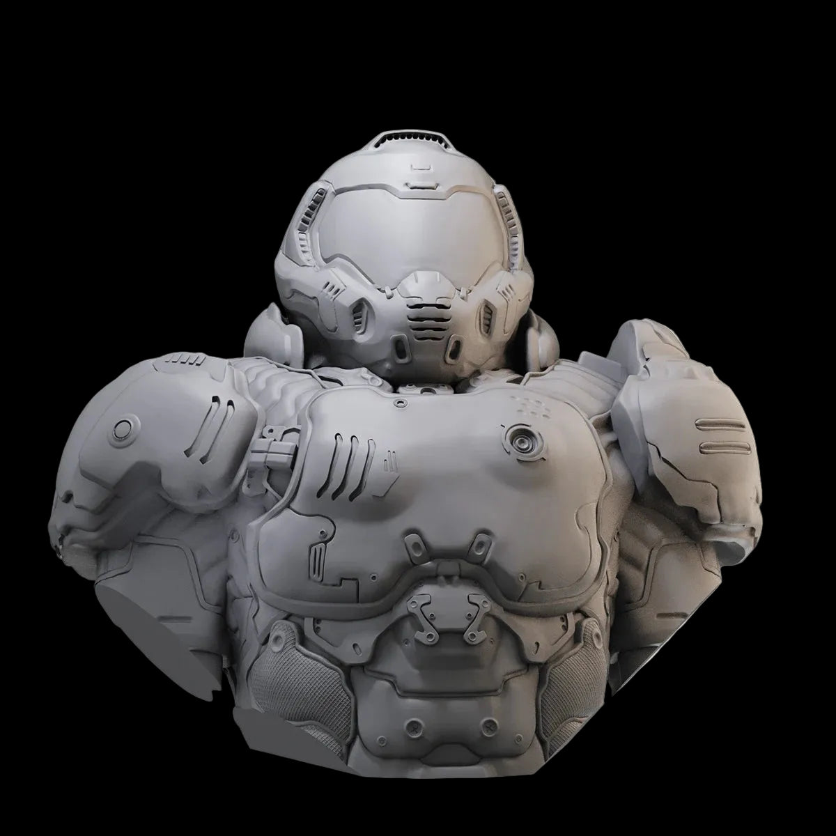 1/10 Doom Slayer Bust Resin GK | Praetor Armor Sci-Fi Gaming Model