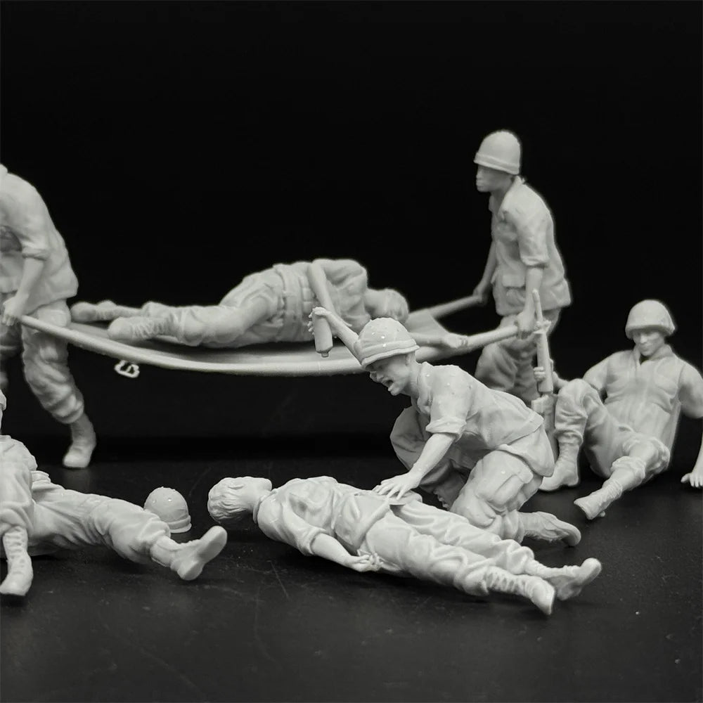1/35 US Military Vietnam Rescue Figure Set | Stretcher & Medics Kit