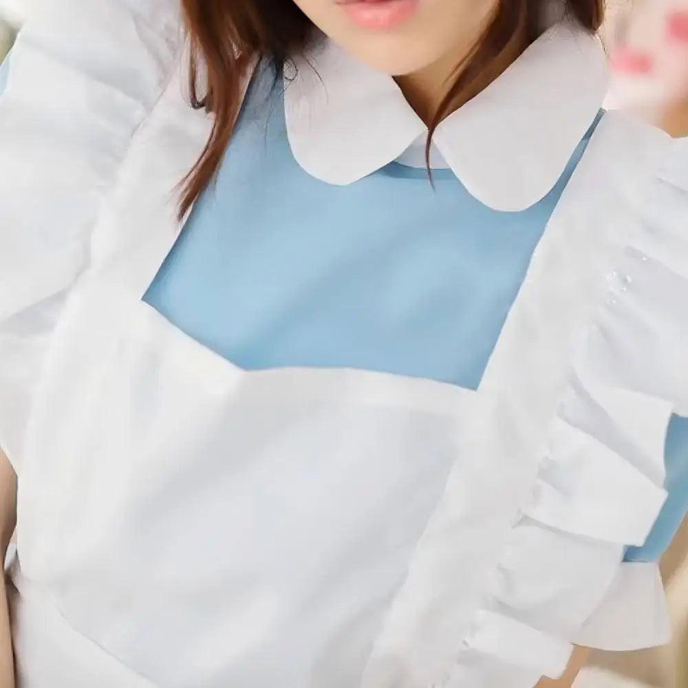 Alice in Wonderland - Lolita Maid Dress Cosplay Costume Apron Skirt Outfit for Women Halloween Party