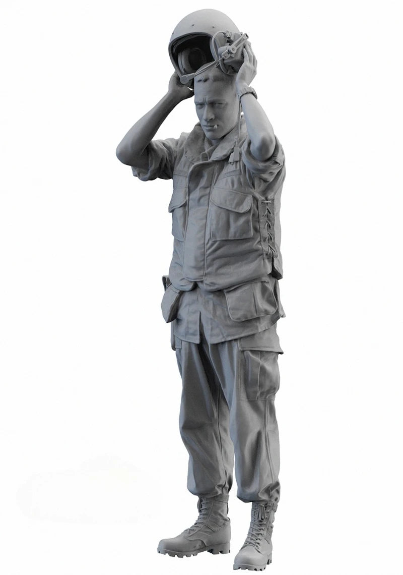 1/16 Scale Armored Personnel Carrier Commander | Die-Cast Resin Figure Model Kit | Unassembled and Unpainted - R Supply Store