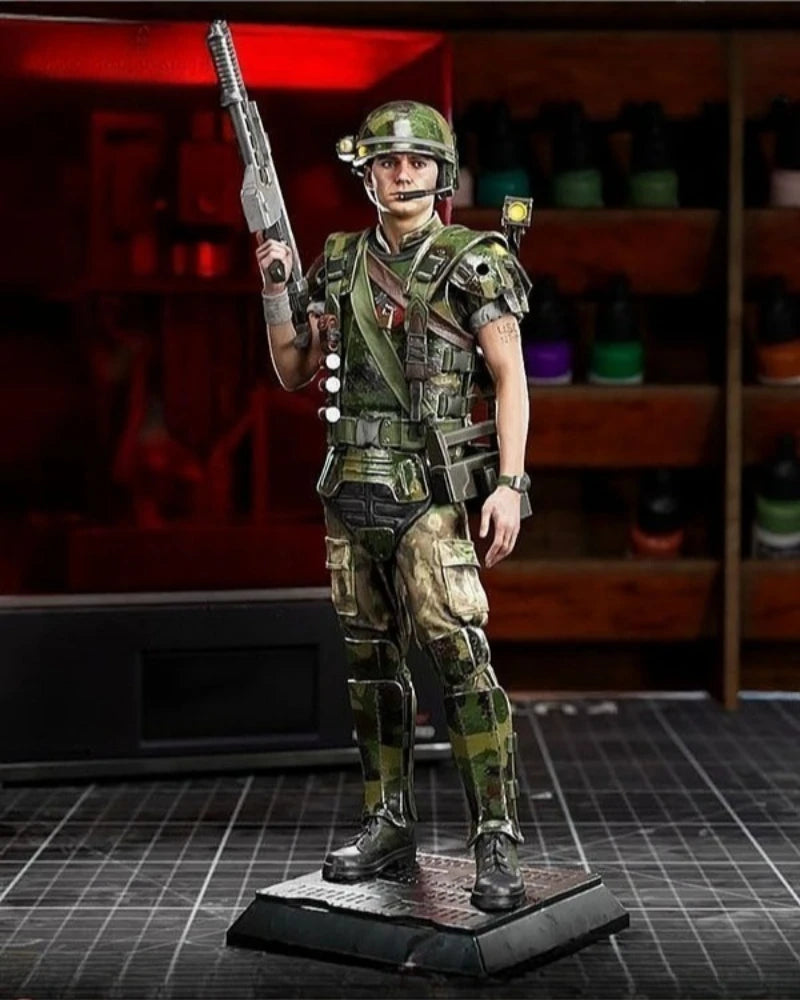 1/24 Scale Die-Cast Resin Figure Model Kit Sci-fi Horror Movie Marine Corporal Miniature Toys Unassembled Unpainted DIY Diorama - R Supply Store