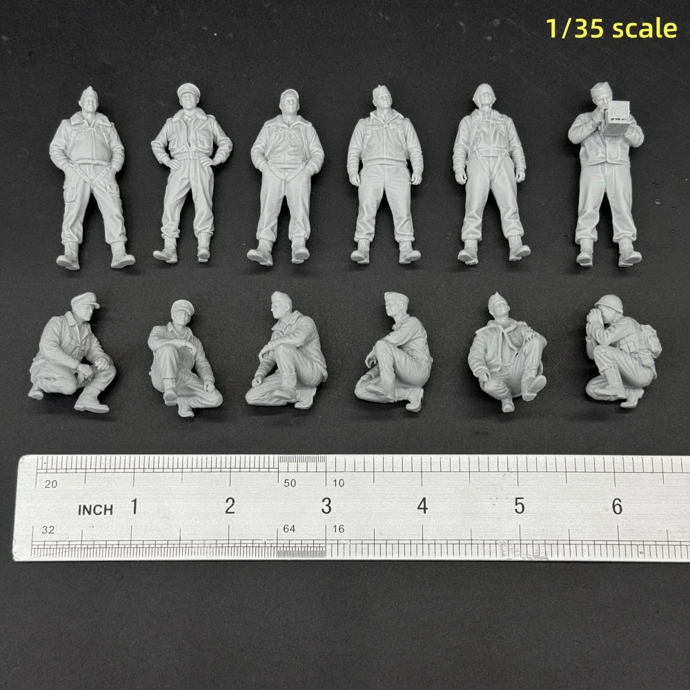 1/32 & 1/35 Scale WWII US Army Crew & Battlefield Photographer - 12 Figure Set | R-Supply Store