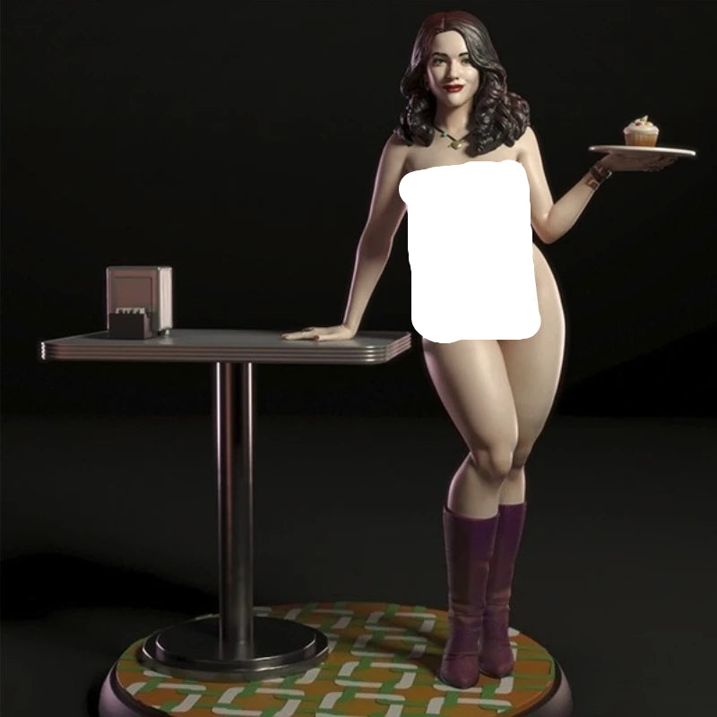 1/24 Scale Resin Figure Model Kit | Waitress Max Diecast Diorama Unassembled Unpainted Hobby Miniature - R Supply Store