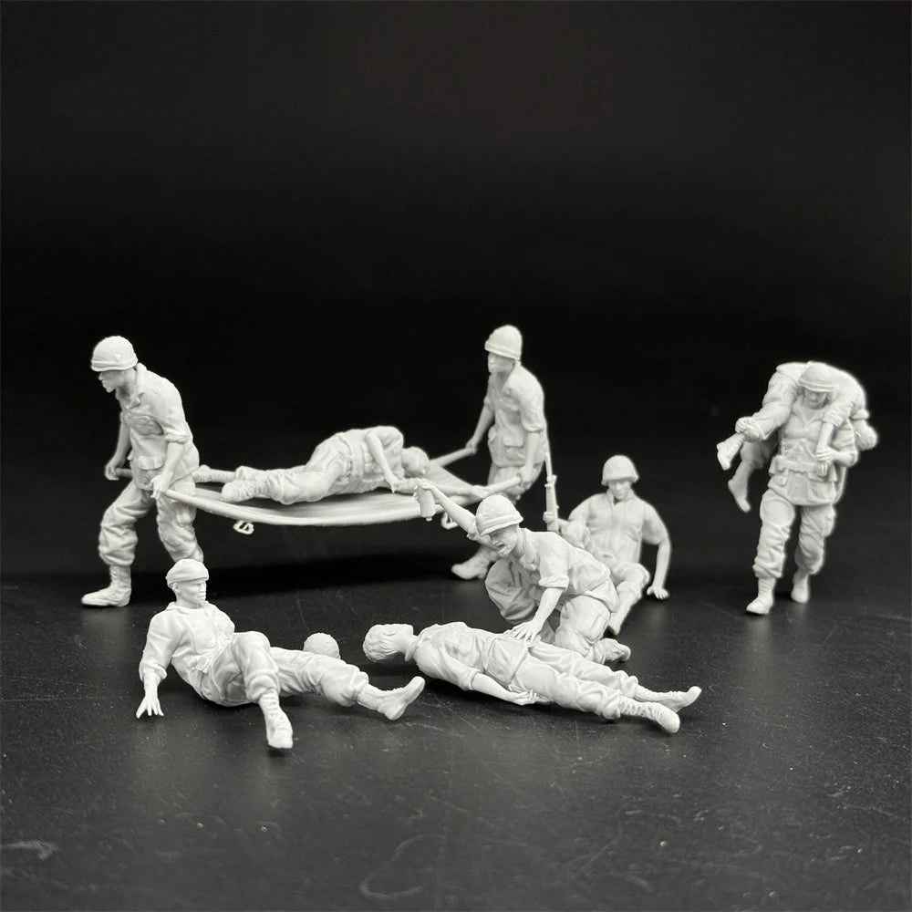 1/35 US Military Vietnam Rescue Figure Set | Stretcher & Medics Kit