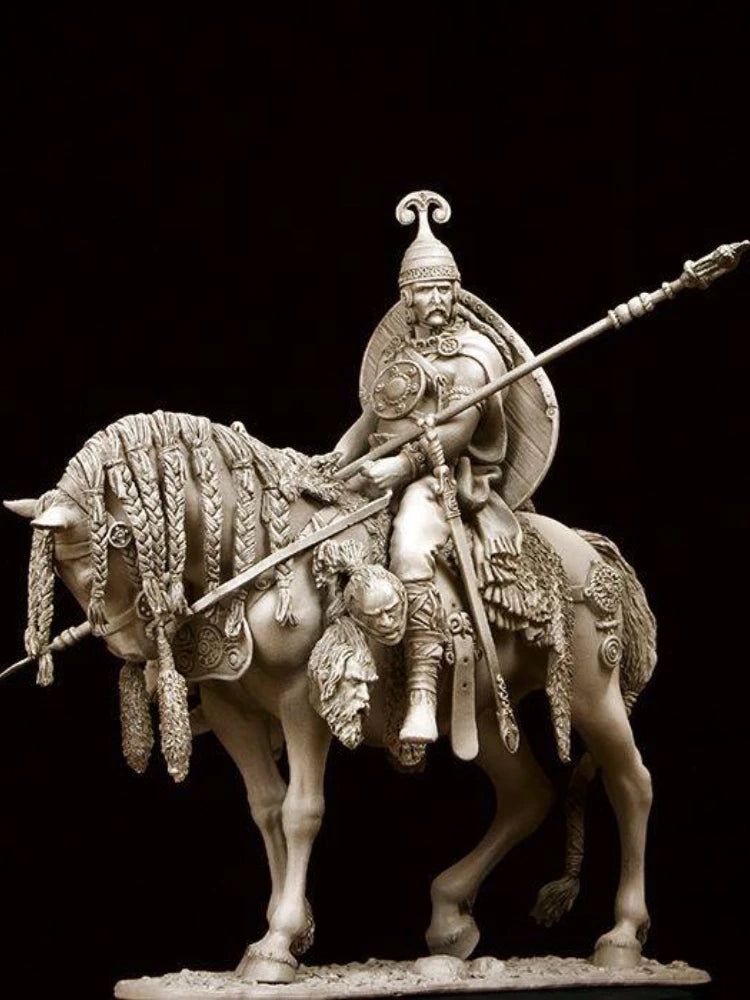 1/24 75mm Mounted Celtic Warrior Resin Figure Kit - Iron Age Historical Hobby Miniature