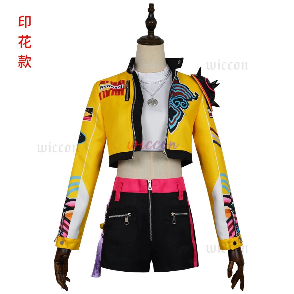 2025 Demon Hunters Huntrix Rumi Cosplay Costume | KPOP Group Stage Halloween Party Outfit for Women