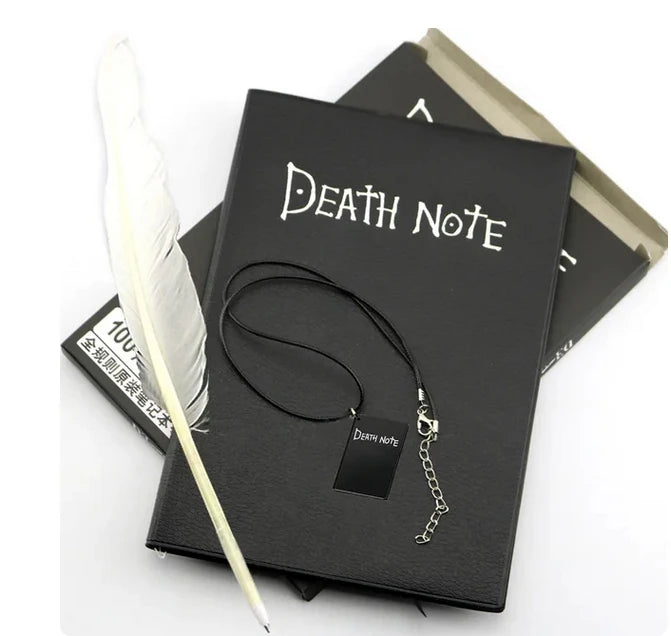 Death Note Notebook Set Leather Anime Journal Collectible Writing Book School Gift
