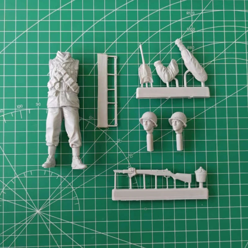 1/16 Scale Resin Figure Model Kit | US Army 3rd Armored Division Soldier Diecast Unassembled Unpainted - R Supply Store