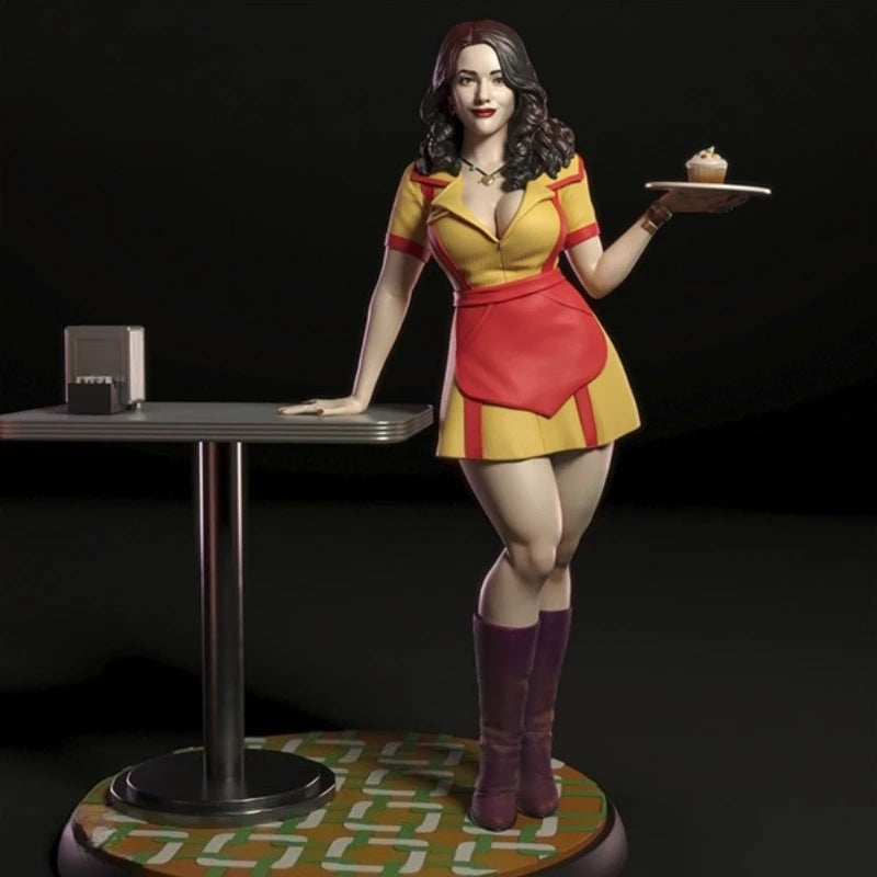1/24 Scale Resin Figure Model Kit | Waitress Max Diecast Diorama Unassembled Unpainted Hobby Miniature - R Supply Store