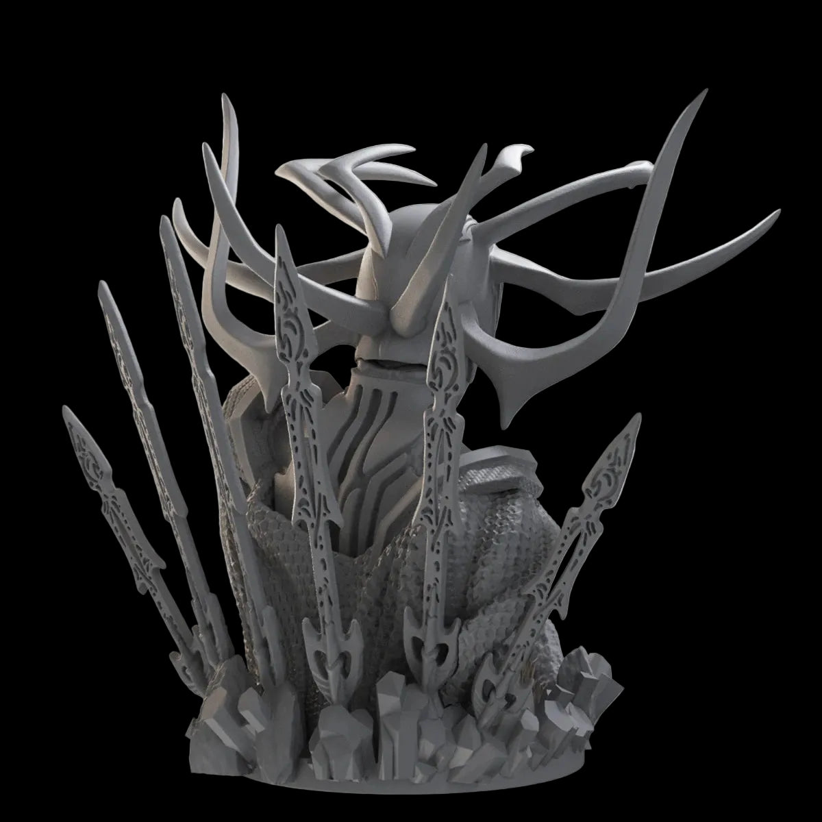 1/10 Fantasy Villain Queen Bust Resin GK | Horned Helmet & Armor