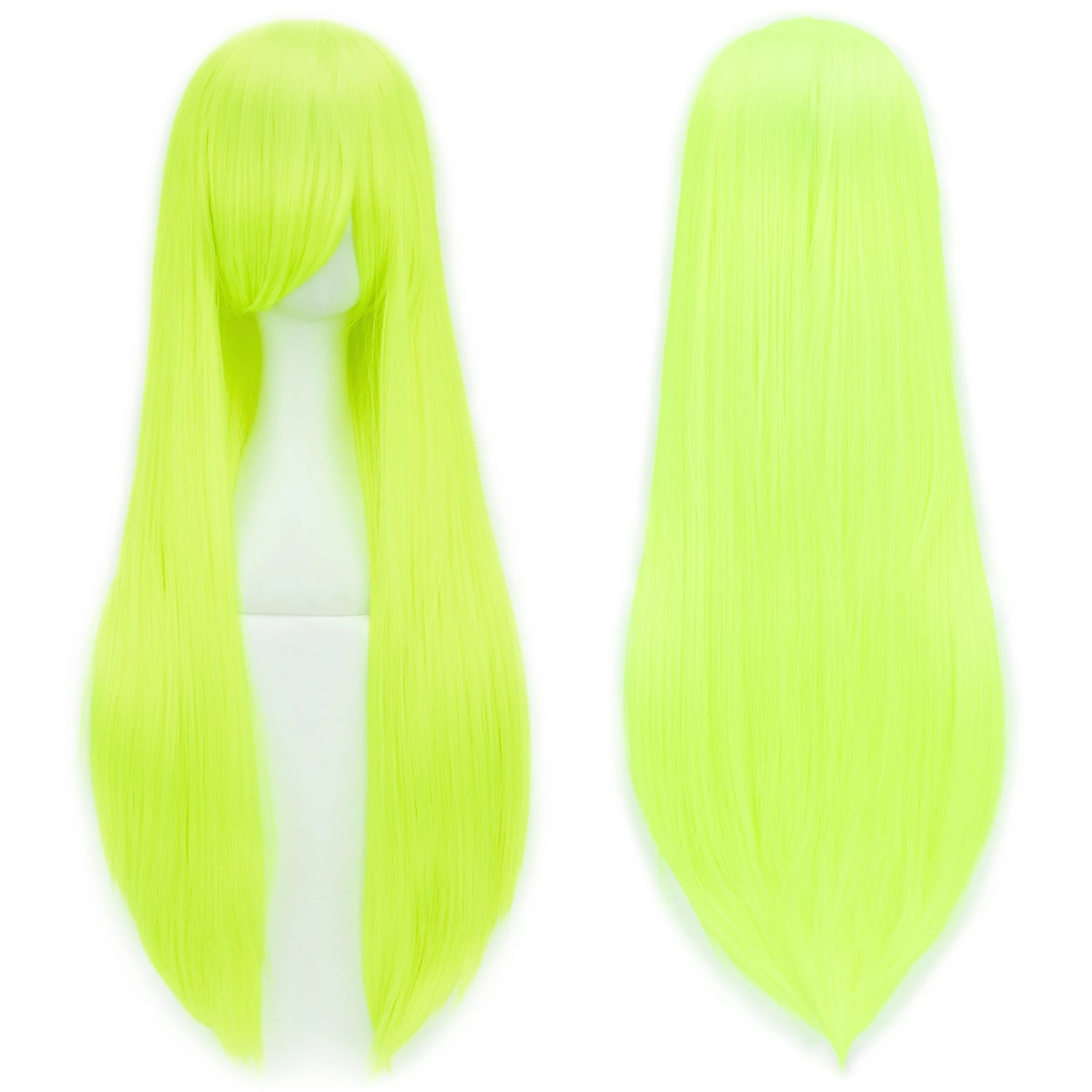 Long White Purple Cosplay Wig 80cm Straight Synthetic Hairpiece for Women Anime Party Wig
