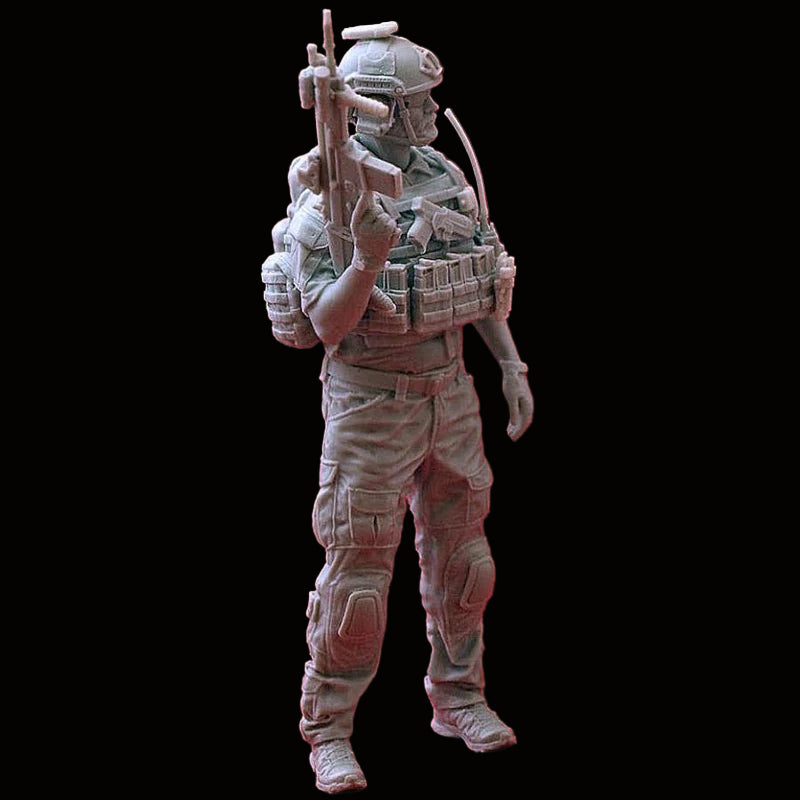 1/16 Scale Modern Infantry / Contractor Resin Figure - Tactical Loadout Model Kit