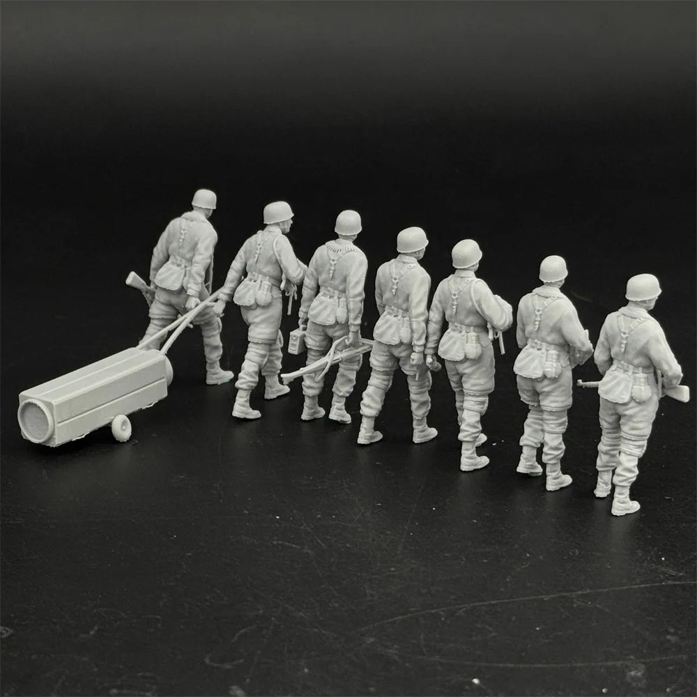 1/35 German Paratrooper Set (7 Fig) Resin Kit | Fallschirmjäger Miniature