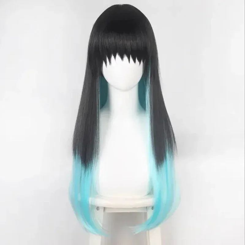 Demon Slayer Tokitou Muichirou Cosplay Costume - Kimetsu No Yaiba Uniform with Wig Halloween Outfit