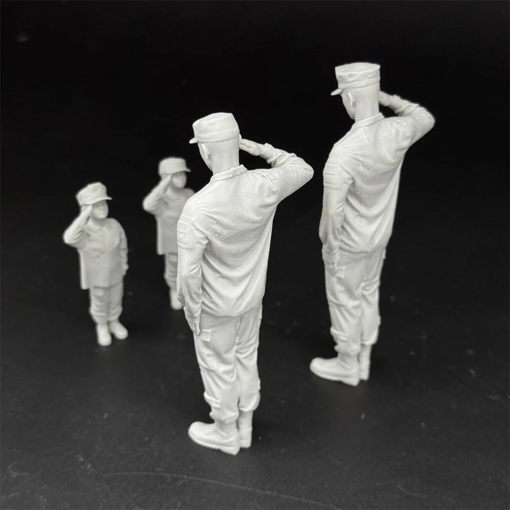 1/16 & 1/35 Scale Modern US Army Soldier Father and Children - 4 Figure Set | R-Supply Store