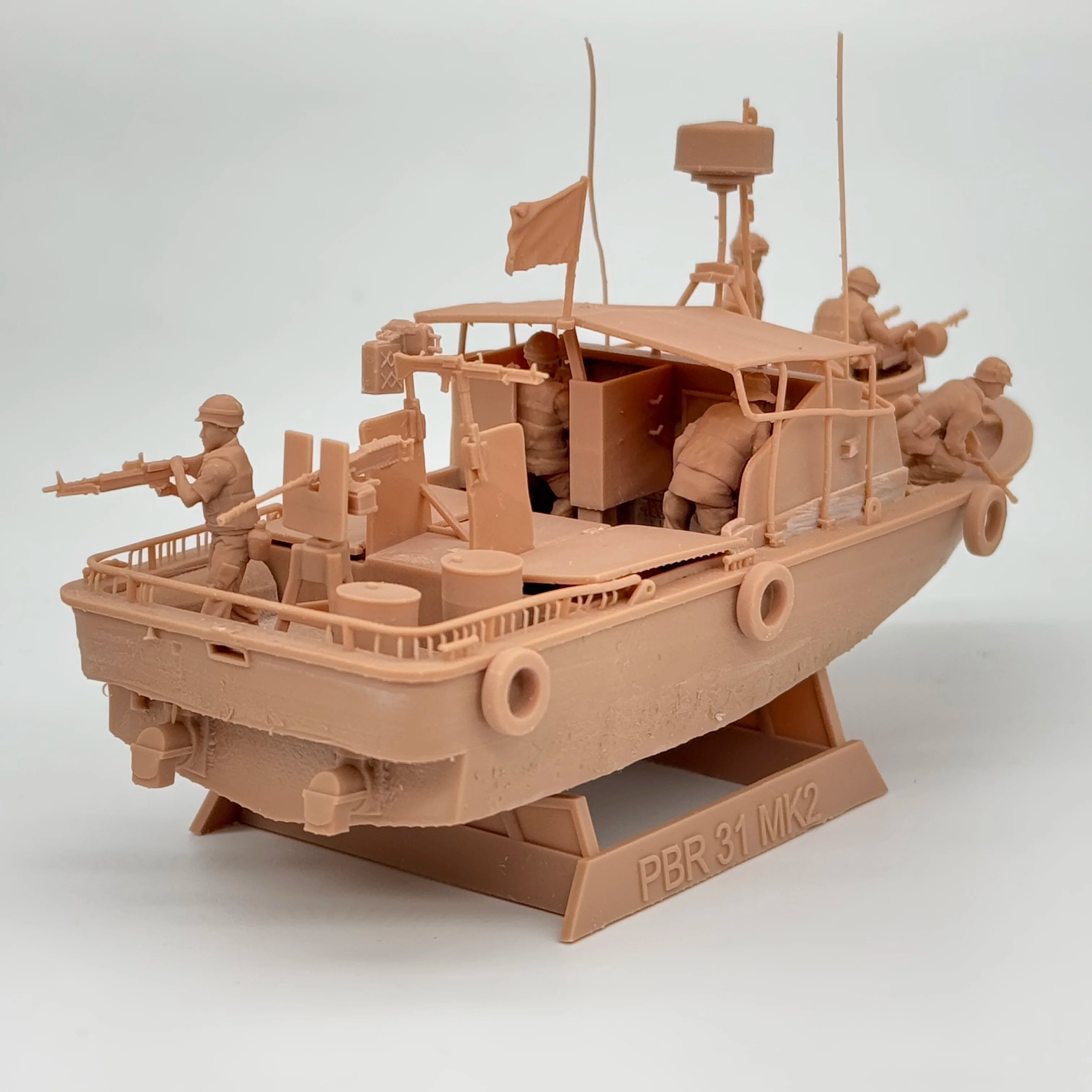 1/72 Scale US Navy PBR 31 Mk.II Patrol Boat & Crew Resin Model Kit (6 Figures) - Vietnam Riverine Warfare