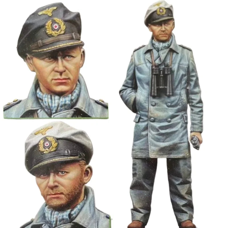 1/16 Scale WWII German Navy (Kriegsmarine) Captain Resin Figure - U-Boat Commander Miniature