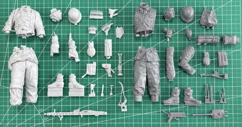 1/16 Poteau Ambush WWII Resin Kit | Gunner & Squad Leader 2 Figures - R Supply Store
