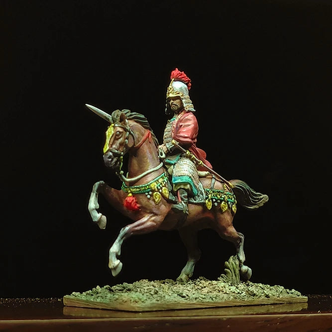 1/72 Scale Song Dynasty General Mounted Cavalry Resin Figure Kit - Unassembled Historical Miniature