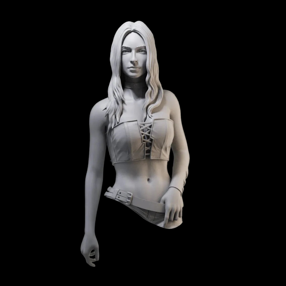 1/10 Female Bust Resin Kit (GK) | Fantasy Pin-Up Style Model Figure