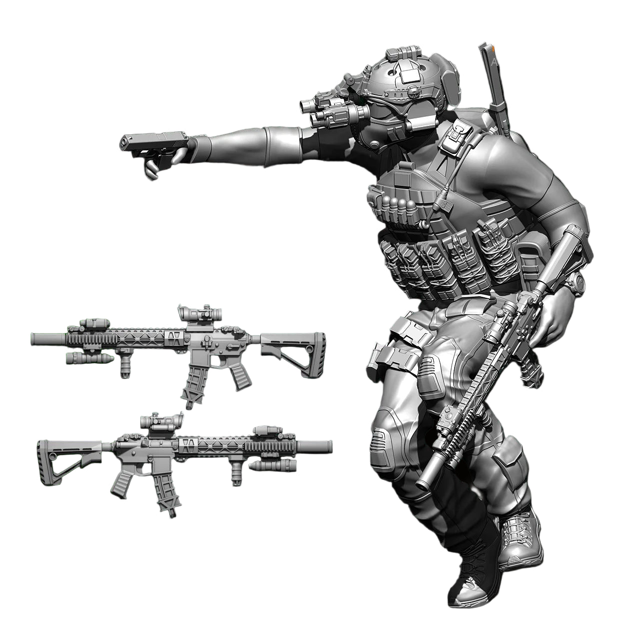 1/24 Scale US Navy SEAL Operator Resin Figure Kit - Dynamic CQB Pistol Action Miniature